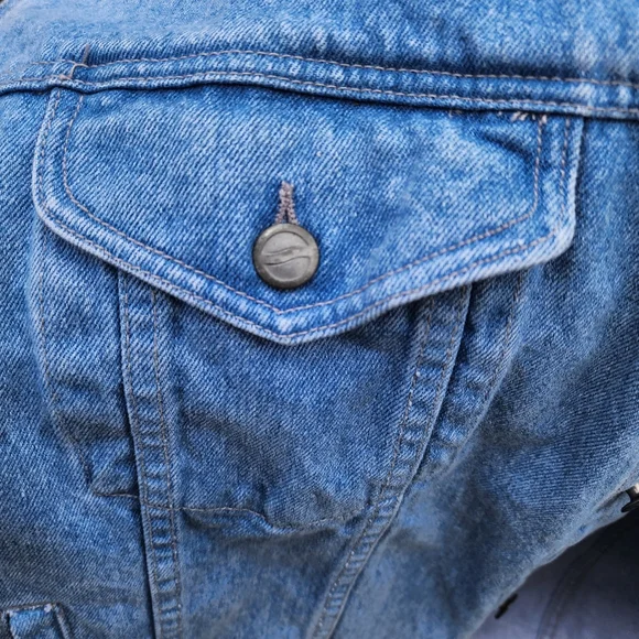 Vintage Pepsi Soda Pop Light Wash Denim Jean Jacket - Picture 4 of 7